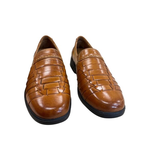 Gravity Defyer mens brown leather slip on loafers shoes SIze 8 SKU 8426 - Picture 6 of 16